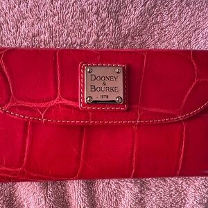 Dooney & Bourke Vibrant Red Croc Wallet